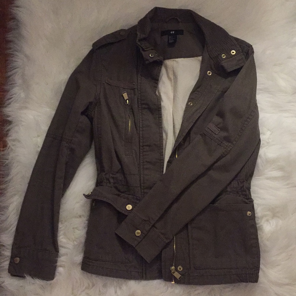 Army green cargo jacket